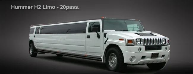 White Hummer H2 stretch limo