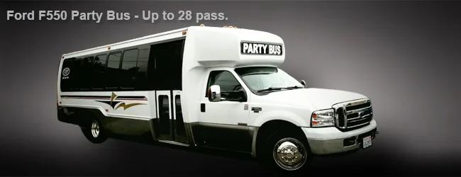 Ford F550 party bus for up to 28 passengers